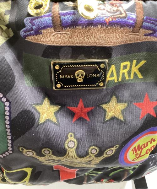 MARK&LONA（マークアンドロナ）MARK&LONA (マークアンドロナ) printed backpack / 総柄バックパック /  ブラックの古着・服飾アイテム