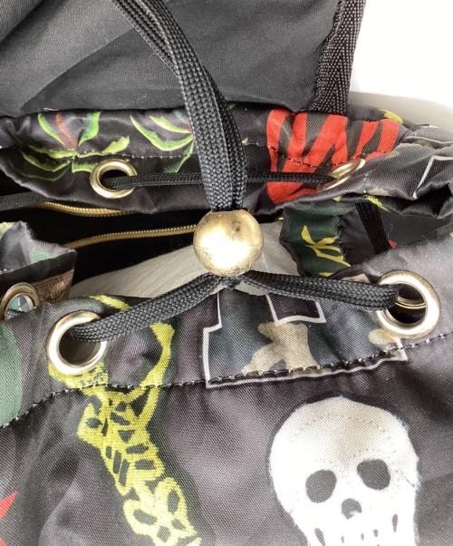 MARK&LONA（マークアンドロナ）MARK&LONA (マークアンドロナ) printed backpack / 総柄バックパック /  ブラックの古着・服飾アイテム