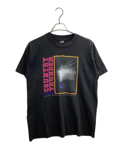 FRUIT OF THE LOOM（フルーツオブザルーム）FRUIT OF THE LOOM (フルーツオブザルーム) プリントTシャツ / USA製 90s ブラック サイズ:Lの古着・服飾アイテム
