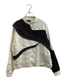 cycle by myob（サイクルバイエムワイオービー）の古着「リネントップス / 22SS-06TP」｜アイボリー×ブラック