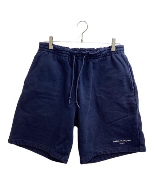 COMME des GARCONS HOMME（コムデギャルソン オム）COMME des GARCONS HOMME (コムデギャルソン オム) ロゴスウェットショーツ / HI-P027 / AD2021 ネイビー サイズ:XSの古着・服飾アイテム