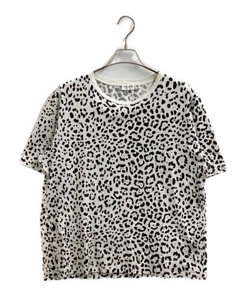 Saint Laurent Paris（サンローランパリ）Saint Laurent Paris (サンローランパリ) Leopard S/S TEE / エディ期 / 413269  ホワイト サイズ:Mの古着・服飾アイテム