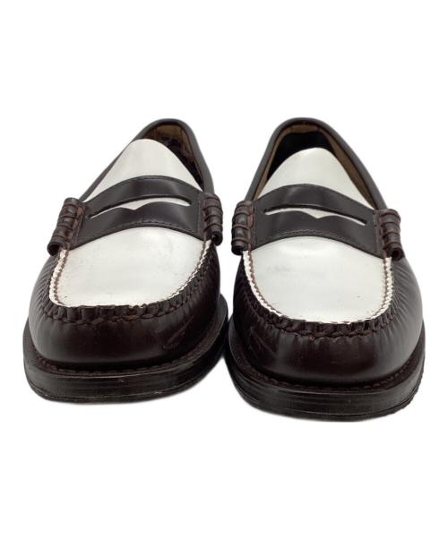 G.H.BASS（ジーエイチバス）G.H.BASS (ジーエイチバス) LARSON MOC PENNY / BA11010H ブラウン×ホワイト サイズ:7 1/2の古着・服飾アイテム