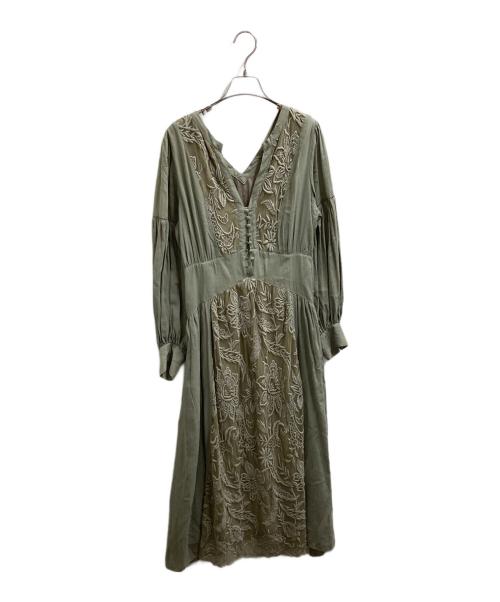 Ameri（アメリ）AMERI (アメリ) SHIRRING PLEATS DRESS / 01010531260 カーキ サイズ:Sの古着・服飾アイテム