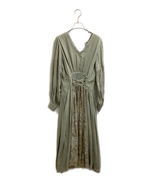 Ameri（アメリ）AMERI (アメリ) SHIRRING PLEATS DRESS / 01010531260 カーキ サイズ:Sの古着・服飾アイテム