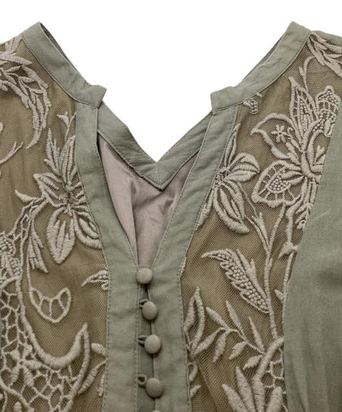 Ameri（アメリ）AMERI (アメリ) SHIRRING PLEATS DRESS / 01010531260 カーキ サイズ:Sの古着・服飾アイテム
