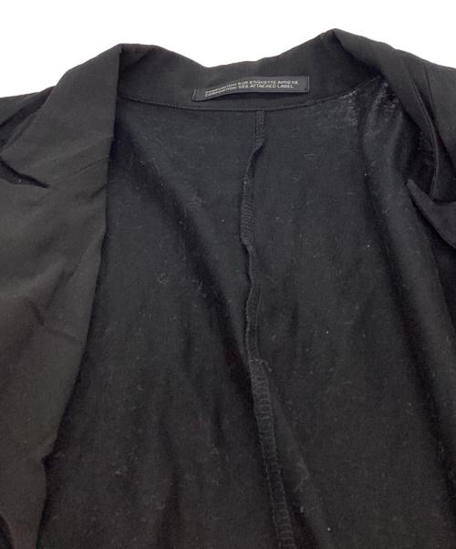 yohji yamamoto+noir（ヨウジヤマモトプリュスノアール）yohji yamamoto+Noir (ヨウジヤマモトプリュスノアール) シルク切替コート / ND-C04-034 ブラック サイズ:1の古着・服飾アイテム