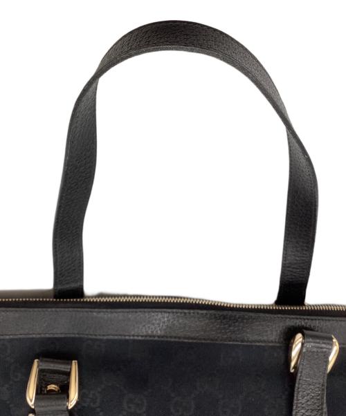 GUCCI（グッチ）GUCCI (グッチ) GG Logo Canvas Bag / GGキャンバス / 141470 / Made in ITALY / イタリア製 ブラックの古着・服飾アイテム