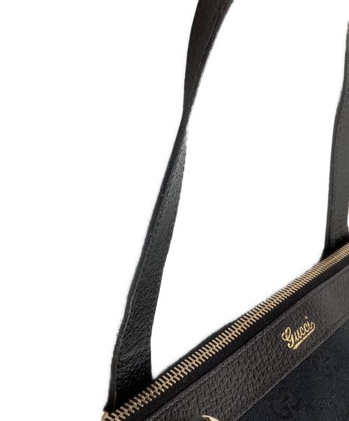 GUCCI（グッチ）GUCCI (グッチ) GG Logo Canvas Bag / GGキャンバス / 141470 / Made in ITALY / イタリア製 ブラックの古着・服飾アイテム