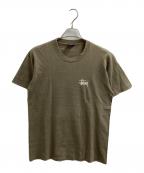 stussyステューシー）の古着「2代目ドラゴンプリントTシャツ / 紺タグ / 90s / USA製」｜カーキ