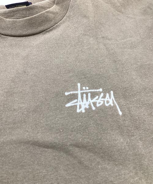 stussy（ステューシー）stussy (ステューシー) 2代目ドラゴンプリントTシャツ / 紺タグ / 90s / USA製 カーキ サイズ:Mの古着・服飾アイテム