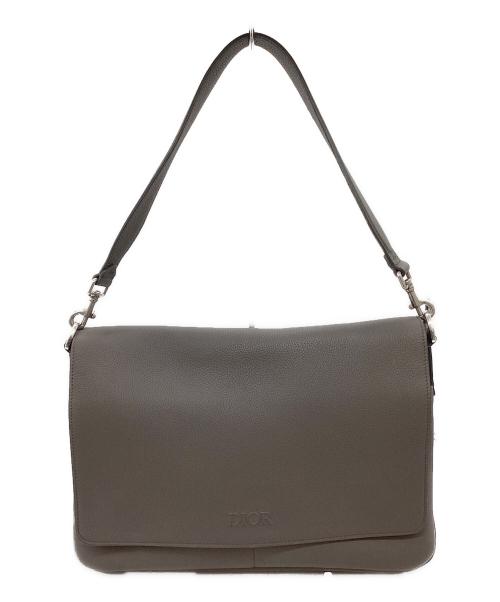 Christian Dior（クリスチャン ディオール）Christian Dior Dior Privé Messenger Bag with Flap / ディオールプリヴェメッセンジャーバッグウィズフラップ / 1LLME209KEC Ｈ800 / 01BO 0295 グレーの古着・服飾アイテム