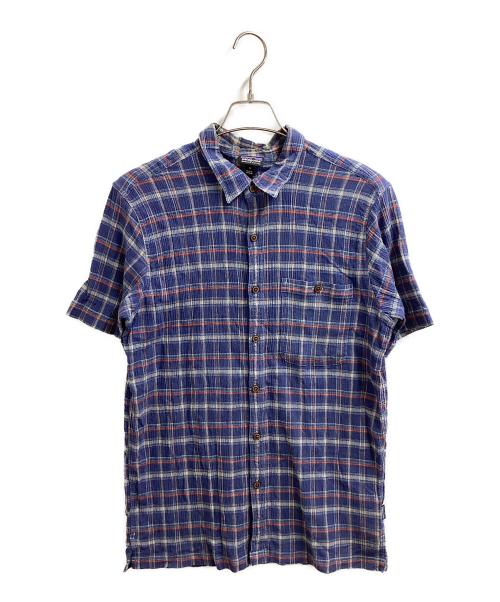 Patagonia（パタゴニア）Patagonia (パタゴニア) A/C Shirt / 半袖チェックシャツ / 52921SP16 ネイビー サイズ:Mの古着・服飾アイテム