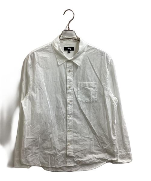 stussy（ステューシー）stussy (ステューシー) STANDARD SHIRT 1110357 ホワイト サイズ:Mの古着・服飾アイテム