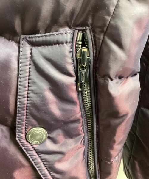COACH（コーチ）COACH (コーチ) ファー付ダウンコート パープル サイズ:XSの古着・服飾アイテム