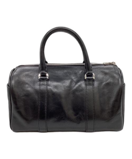 HIROFU（ヒロフ）HIROFU (ヒロフ) Leather Mini Boston Bag / レザーボストンバッグ ミニ / Made in ITALY / イタリア製 ブラックの古着・服飾アイテム