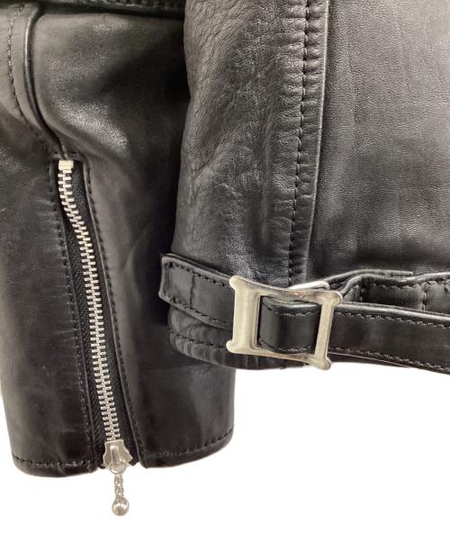 SKULL FLIGHT（スカルフライト）SKULL FLIGHT (スカルフライト) Leather Biker Jacket / シングルライダースジャケット / 16302011M01-39 ブラック サイズ:Mの古着・服飾アイテム