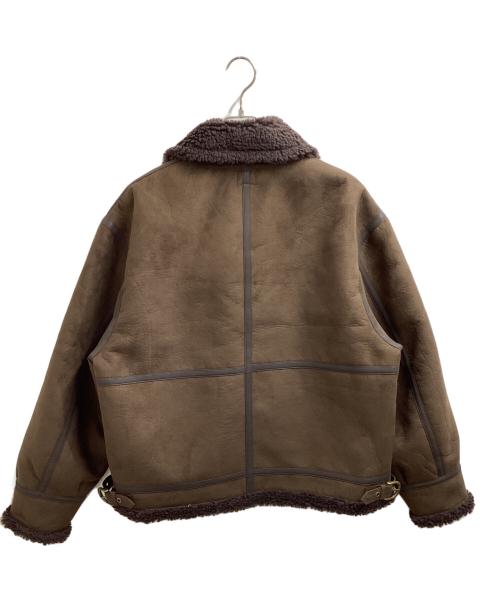 HINSON（ヒンソン）HINSON (ヒンソン) FREAK'S STORE (フリークスストア) 別注 B-3 フェイクムートン ボア ジャケット　253-15120 ブラウン サイズ:Lの古着・服飾アイテム