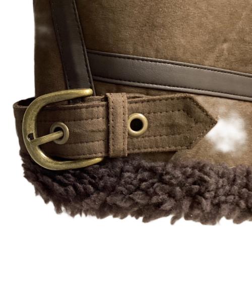 HINSON（ヒンソン）HINSON (ヒンソン) FREAK'S STORE (フリークスストア) 別注 B-3 フェイクムートン ボア ジャケット　253-15120 ブラウン サイズ:Lの古着・服飾アイテム