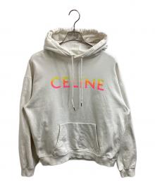 CELINE（セリーヌ）の古着「グレデーションロゴプルオーバーパーカー　2Y753670Q」｜ホワイト