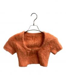 jacquemus（ジャックムス）の古着「シャギークロップドカーディガン」｜オレンジ