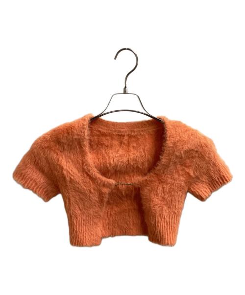 jacquemus（ジャックムス）JACQUEMUS (ジャックムス) シャギークロップドカーディガン オレンジ サイズ:32の古着・服飾アイテム