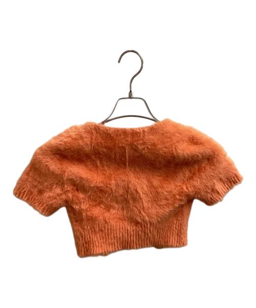 jacquemus（ジャックムス）JACQUEMUS (ジャックムス) シャギークロップドカーディガン オレンジ サイズ:32の古着・服飾アイテム