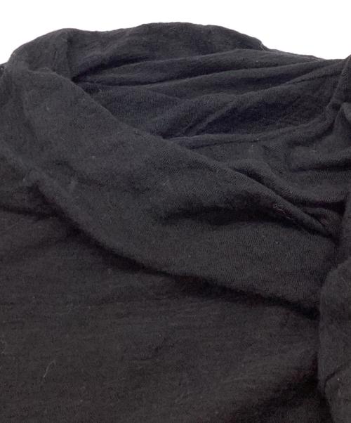 yohji yamamoto+noir（ヨウジヤマモトプリュスノアール）yohji yamamoto+Noir (ヨウジヤマモトプリュスノアール) ストールネックデザインニット ブラック サイズ:2の古着・服飾アイテム