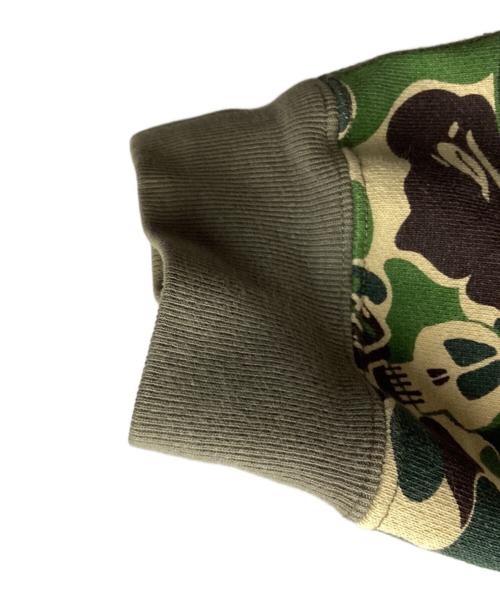 A BATHING APE（ア ベイシング エイプ）A BATHING APE (アベイシングエイプ) stussy (ステューシー) スカルサルカモジップパーカー / 30周年記念 / 10AW グリーン サイズ:Lの古着・服飾アイテム