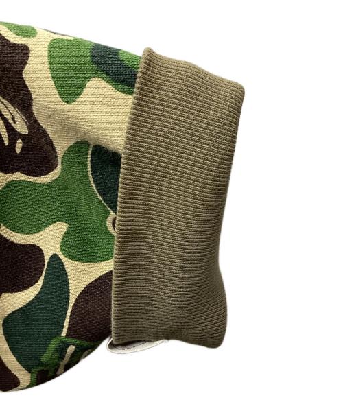 A BATHING APE（ア ベイシング エイプ）A BATHING APE (アベイシングエイプ) stussy (ステューシー) スカルサルカモジップパーカー / 30周年記念 / 10AW グリーン サイズ:Lの古着・服飾アイテム