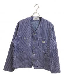 BACKERS（バッカーズ）の古着「ストライプカバーオール / K78-3048B-5」｜ブルー