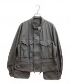 Y'sワイズ）の古着「24SS / C/Ta/Pe TWILL SHORT BLOUSON / ツイルショートブルゾン / YR-Y20-026」｜グレー