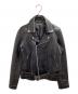 GYDA（ジェイダ）の古着「リアルレザーライダースジャケット / 071710217301」｜ブラック