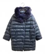 HERNOヘルノ）の古着「down coat / ダウンコート / Blue Shadow Fox / ブルーシャドーフォックス / PI0675D-12017-9200 / Made in ROMANIA / ルーマニア製」｜ネイビー