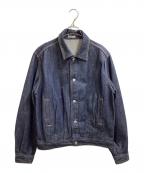 AURALEEオーラリー）の古着「WASHED HARD TWIST DENIM BLOUZON / ウォッシュドハードツイストデニムブルゾン / A21AB03DM」｜インディゴ