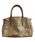 COACHコーチ）の古着「2WAYバッグ / F29683 / シグネチャー」｜ブラウン