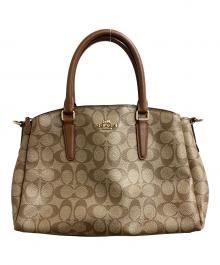 COACH（コーチ）の古着「2WAYバッグ / F29683 / シグネチャー」｜ブラウン