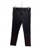 BRIEFINGブリーフィング）の古着「WARM SIDE LOGO LINE SLIM PANTS / ウォームサイドロゴラインスリムパンツ / BRG233M58」｜ブラック