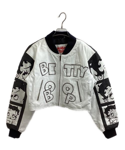 MONTANA TOONS（モンタナトゥーンズ）MONTANA TOONS (モンタナトゥーンズ) BETTT BOOP レザージャケット ホワイト サイズ:Mの古着・服飾アイテム