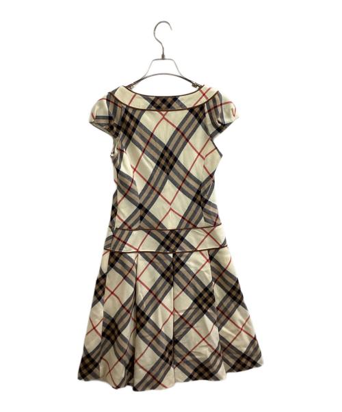 BURBERRY BLUE LABEL（バーバリー ブルー レーベル）BURBERRY BLUE LABEL (バーバリー ブルー レーベル) チェックワンピース　/　FMF42-580-02 ブラウン サイズ:36の古着・服飾アイテム