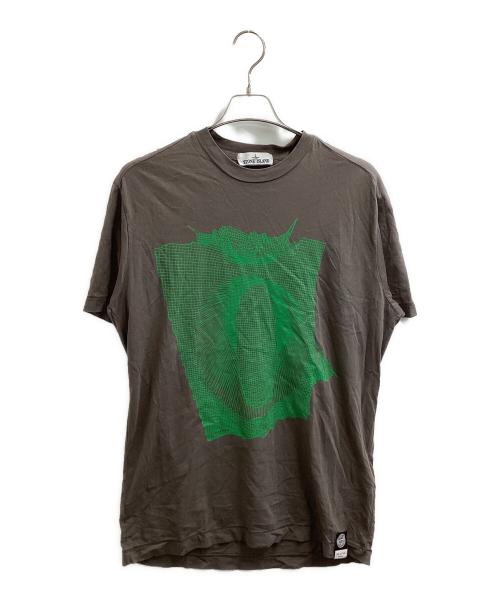 STONE ISLAND（ストーンアイランド）STONE ISLAND (ストーンアイランド) The Letter Series T-Shirt / Tシャツ / 641524197 ブラウン サイズ:XLの古着・服飾アイテム