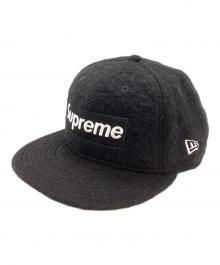 SUPREME×New Era（シュプリーム×ニューエラ）の古着「Brushed Wool Box Logo CAP / ブラッシュウールボックスロゴ キャップ /24AW」｜ブラック