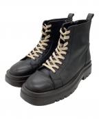 CTHYシティ）の古着「DOUBLE SOLE LETHER BOOTS / ワークブーツ」｜ブラック