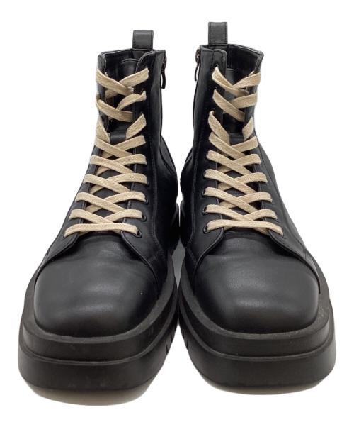 CTHY（シティ）CTHY (シティ) DOUBLE SOLE LETHER BOOTS / ワークブーツ ブラック サイズ:2の古着・服飾アイテム