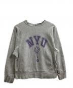 Championチャンピオン）の古着「NYU リバースウィーブスウェット / トリコタグ前期 / 80s / USA製」｜グレー