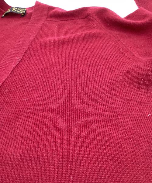 Cashmere by Pringle（プリングル）Cashmere by Pringle (プリングル) カーディガン / カシミヤカーディガン /  黒タグ / 60s～70s レッド サイズ:38の古着・服飾アイテム