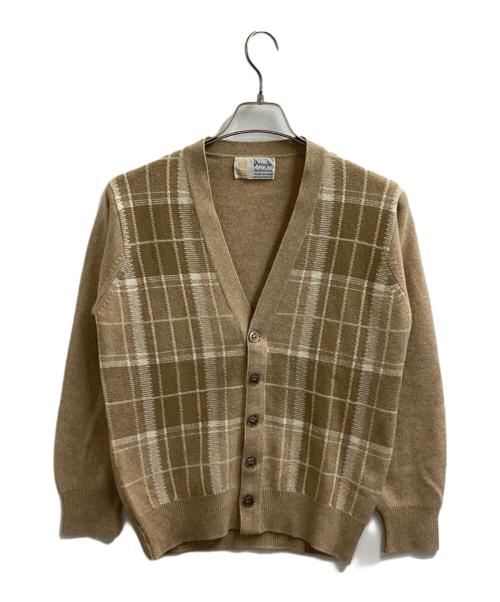 Pringle（プリングル）Pringle (プリングル) カシミヤカーディガン / スコットランド製 / 70s~ ベージュ サイズ:36の古着・服飾アイテム
