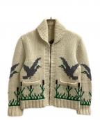 VINTAGEヴィンテージ）の古着「カウチンニットカーディガン / FALSHジップ / 60s~」｜アイボリー