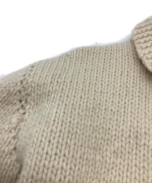 VINTAGE（ヴィンテージ）VINTAGE (ヴィンテージ) カウチンニットカーディガン / FALSHジップ / 60s~ アイボリー サイズ:表記無しの古着・服飾アイテム