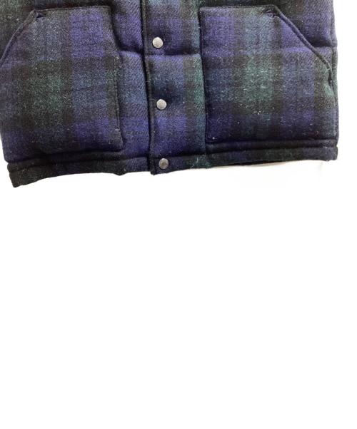 THE NORTHFACE PURPLELABEL（ザ・ノースフェイス パープルレーベル）THE NORTHFACE PURPLELABEL Harris Tweed (ハリスツイード) Check Pattern Wool Down Vest / ダウンベスト / ND2976N グリーン サイズ:Mの古着・服飾アイテム